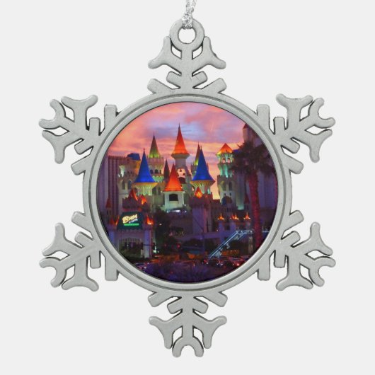 Excalibur Hotel #4-2 Snowflake Ornament (Voorkant)