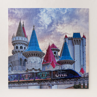 Excalibur hotel en Monorail, Las Vegas Puzzle Legpuzzel