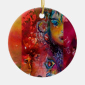 EXCALIBUR, KONINGIN VAN MAGISCH GESTUURD Fantasemo Keramisch Ornament (Voorkant)