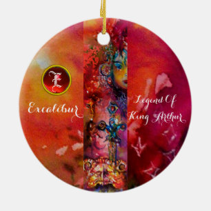 EXCALIBUR, KONINGIN VAN MAGISCH GESTUURD Fantasemo Keramisch Ornament