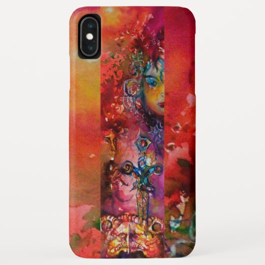 EXCALIBUR/KONINGIN VAN MAGISCH GEWOORD Rood gele F Case-Mate iPhone Case (Achterkant)