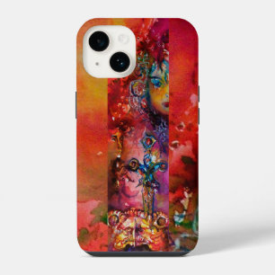 EXCALIBUR/KONINGIN VAN MAGISCH GEWOORD Rood gele F iPhone 14 Hoesje