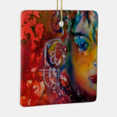 EXCALIBUR, KONINGIN VAN MAGISCH VASTE Fantasy Red  Keramisch Ornament (Rechts)