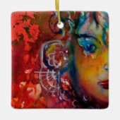 EXCALIBUR, KONINGIN VAN MAGISCH VASTE Fantasy Red  Keramisch Ornament (Voorkant)