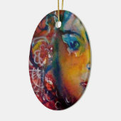 EXCALIBUR, KONINGIN VAN MAGISCH VASTE Fantasy Red  Keramisch Ornament (Links)