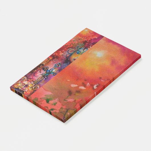 EXCALIBUR, KONINGIN VAN MAGISCH VASTE Fantasy Red Post-it® Notes (Schuin)