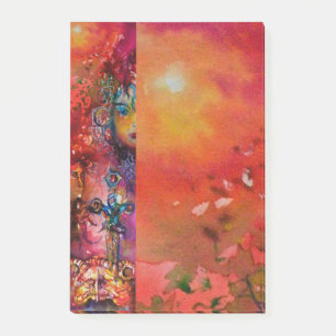 EXCALIBUR, KONINGIN VAN MAGISCH VASTE Fantasy Red Post-it® Notes