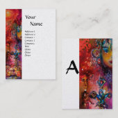 EXCALIBUR MAGIC SWORD FANTASY MONOGRAM Red Kraft Visitekaartje (Voorkant / Achterkant)