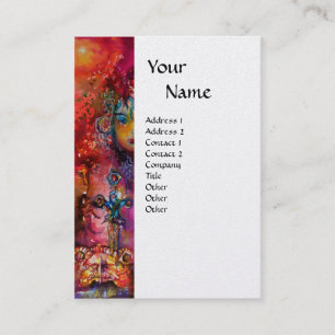 EXCALIBUR MAGIC SWORD FANTASY MONOGRAM Red Kraft Visitekaartje