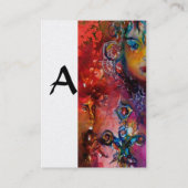 EXCALIBUR MAGIC SWORD FANTASY MONOGRAM Red Kraft Visitekaartje (Achterkant)