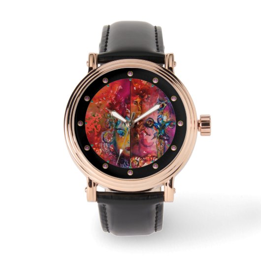 EXCALIBUR, Magıc Sword Red Paars Blue Fantasy Horloge (Voorkant)