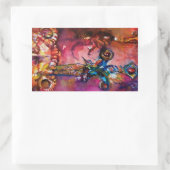 EXCALIBUR Magic Sword, Red Yellow Fantasy Rechthoekige Sticker (Tas)