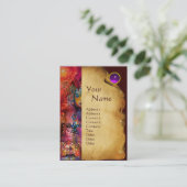 EXCALIBUR MONOGRAM Parchment, Paarse Amethyst Gem Visitekaartje (Staand voorkant)