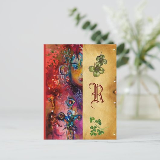 EXCALIBUR Monogram Parchment St.Patrick's Day Briefkaart (Staand voorkant)