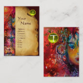 EXCALIBUR MONOGRAM Perkament, geel TopazGem Visitekaartje (Voorkant / Achterkant)