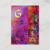 EXCALIBUR MONOGRAM roze paarse fuchsie rood blauw Visitekaartje (Achterkant)