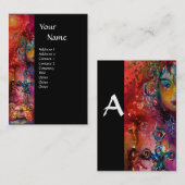 EXCALIBUR MONOGRAM zwarte paarse rode blauwe fuchs Visitekaartje (Voorkant / Achterkant)