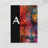 EXCALIBUR MONOGRAM zwarte paarse rode blauwe fuchs Visitekaartje (Achterkant)