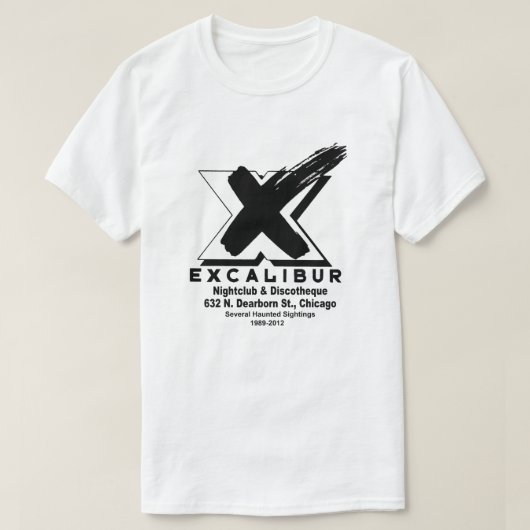 Excalibur Nachtclub & Discotheek (1989-2012) T-shirt (Design voorkant)