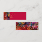 EXCALIBUR rode paarse fuchsia blauw wit Mini Visitekaartje (Voorkant / Achterkant)