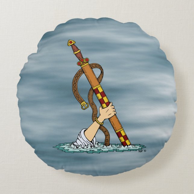 Excalibur Rond Kussen (Voorkant)