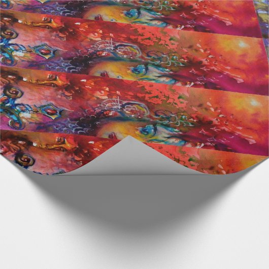 EXCALIBUR, rood paars blauw Cadeaupapier (Hoek)