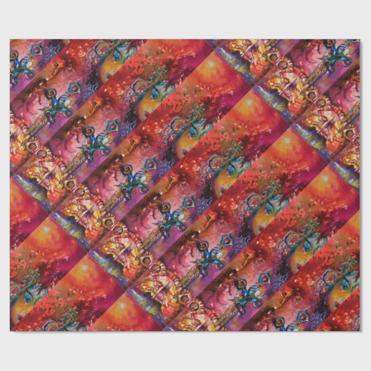 EXCALIBUR, rood paars blauw Cadeaupapier (Vlak)