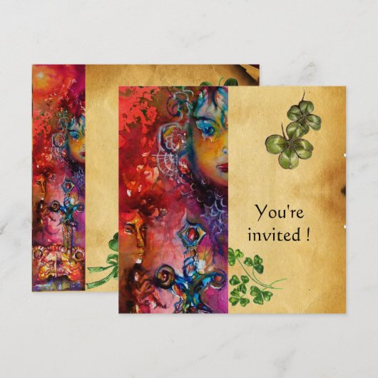 EXCALIBUR, St Patrick's Day Party, parchment Kaart (Voorkant / Achterkant)