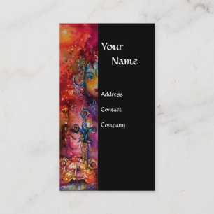 EXCALIBUR zwarte paarse fuchsia red blauw wit Visitekaartje