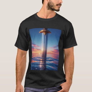 Excalibur's Weerspiegeling - Fantasie Zwaard bij Z T-shirt