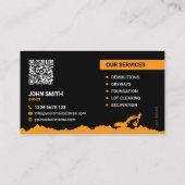 Excavating, Land clearing, Construction Visitekaartje (Achterkant)