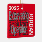 Excavating Operator Buitengewone DOUANE Keramisch Ornament (Rechts)