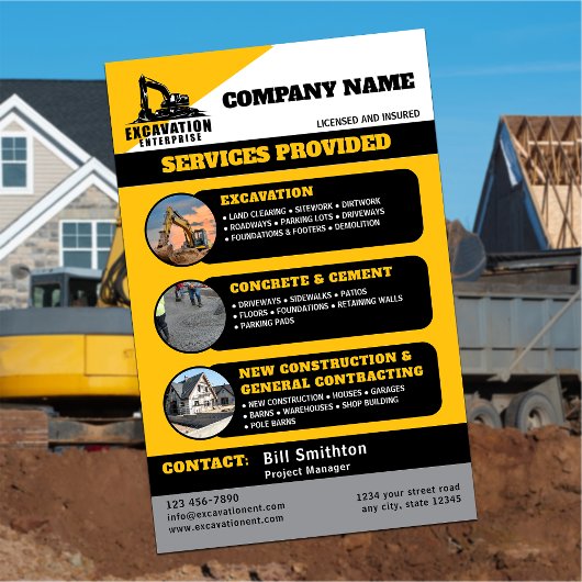 Excavation Services Business Flyer