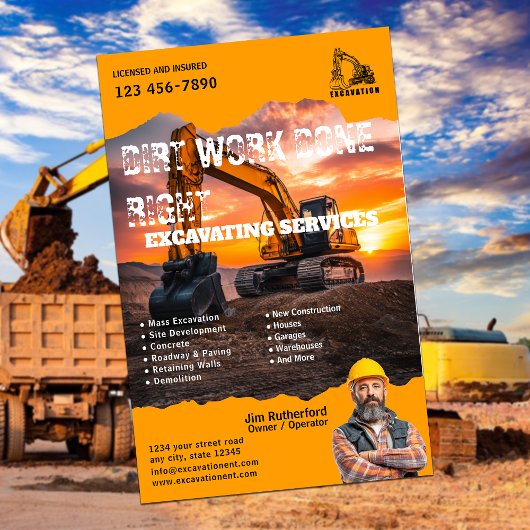 Excavation Services Business Flyer