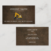 Excavation Slogans Visitekaartjes (Voorkant / Achterkant)