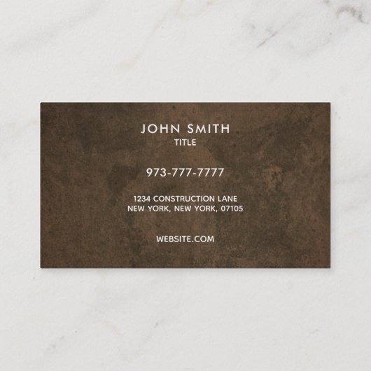 Excavation Slogans Visitekaartjes (Achterkant)