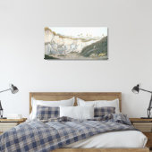 Excavations of a thick stratum of lava that ran canvas afdruk (Insitu (Slaapkamer))