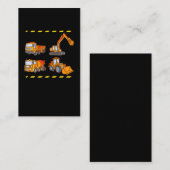 Excavator betonmixer transportbanden visitekaartje (Voorkant / Achterkant)