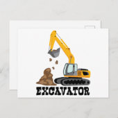 Excavator Briefkaart (Voorkant / Achterkant)