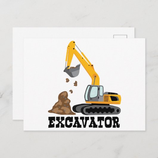 Excavator Briefkaart (Voorkant / Achterkant)
