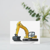 Excavator Briefkaart (Staand voorkant)