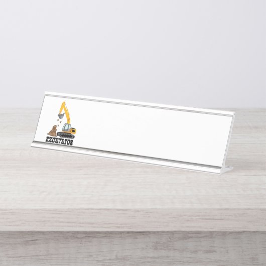 Excavator Bureau Naambordje (Voorkant)