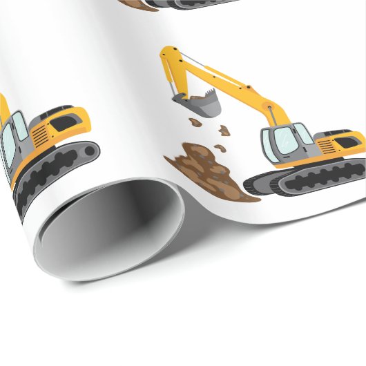 Excavator Cadeaupapier (Rol Hoek)