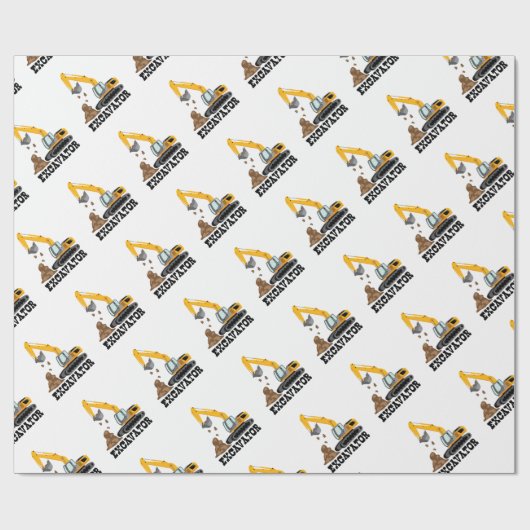 Excavator Cadeaupapier (Vlak)
