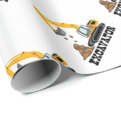 Excavator Cadeaupapier (Rol Hoek)