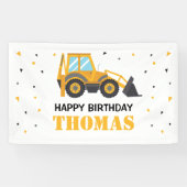 Excavator Construction Birthday backdrop Spandoek (Horizontaal)