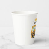 Excavator Construction Birthday Paper Cups   Papieren Bekers (Rechts)
