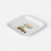 Excavator Construction Birthday Paper Plates Papieren Bordje (Gebogen)