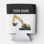 Excavator Construction Equipment Cool Name Blikjeskoeler (Achterkant)