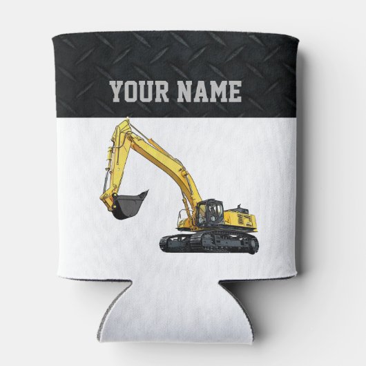 Excavator Construction Equipment Cool Name Blikjeskoeler (Achterkant)